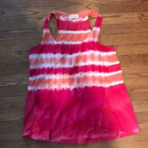Anthropologie Pink/orange stripe tank